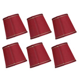 6PCS Fabric Lampshade Modern Simple Fabric Light Lampshade Phnom Penh Craftsmanship for E14 LampWine Red (PX43) In Australia - Darrahopens