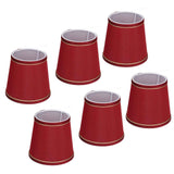 6PCS Fabric Lampshade Modern Simple Fabric Light Lampshade Phnom Penh Craftsmanship for E14 LampWine Red (PX43) In Australia - Darrahopens