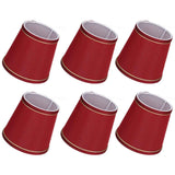 6PCS Fabric Lampshade Modern Simple Fabric Light Lampshade Phnom Penh Craftsmanship for E14 LampWine Red (PX43) In Australia - Darrahopens