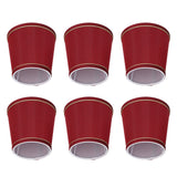 6PCS Fabric Lampshade Modern Simple Fabric Light Lampshade Phnom Penh Craftsmanship for E14 LampWine Red (PX43)