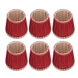 Small Lamp Shade Fabric Wine Red Golden Edge Lampshade for E14 Table Chandelier Wall Lamp