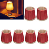 Small Lamp Shade Fabric Wine Red Golden Edge Lampshade for E14 Table Chandelier Wall Lamp