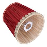 Small Lamp Shade Fabric Wine Red Golden Edge Lampshade for E14 Table Chandelier Wall Lamp