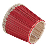 Small Lamp Shade Fabric Wine Red Golden Edge Lampshade for E14 Table Chandelier Wall Lamp