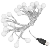 3 M 20LED String Lights LED Globe Outdoor Indoor String Lights for Girls Room Decoration Festive Birthday USB Power Supply In Australia - Darrahopens