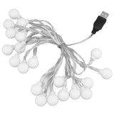 3 M 20LED String Lights LED Globe Outdoor Indoor String Lights for Girls Room Decoration Festive Birthday USB Power Supply In Australia - Darrahopens