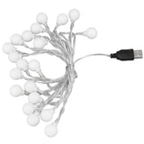 3 M 20LED String Lights LED Globe Outdoor Indoor String Lights for Girls Room Decoration Festive Birthday USB Power Supply