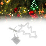 Led Light Sign Green Christmas Trees Safe Stable Unique Shape Wide Application Neon Light for Bedroom Bar Party