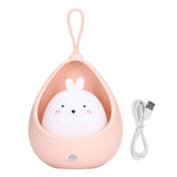 Night Light White Bunny Shape LED Kids Induction Night Lamp with USB Cable for Children's Room Bedroom In Australia - Darrahopens