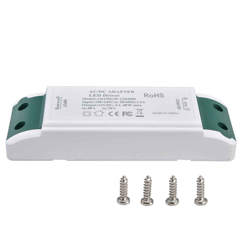 LED Power Driver 12V DC 48W 4A Constant Current Voltage Adapter 12V LED Power Transformer AC100‑240V In Australia - Darrahopens