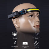 LED Headlight Multifunctional Induction Headlamp 3 Mode COB Outdoor Waterproof Head Flashlight
