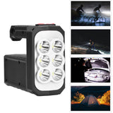 6LED Flashlight Multifunctional Hand Light USB Charging 4 Mode Waterproof Flashlight for Outdoor Camping