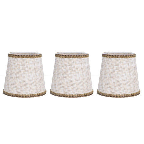 3Pcs Small Lamp Shades Hand Crafted Exquisite Soft Lightweight Dustproof High Luminousness Table Lampshade