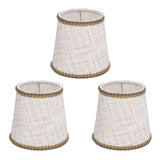 3Pcs Small Lamp Shades Hand Crafted Exquisite Soft Lightweight Dustproof High Luminousness Table Lampshade