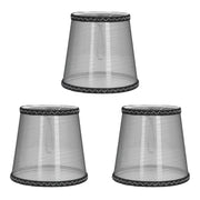 3pcs E14 Cloth Lamp Shade Excellent Light Transmission Chandelier Lamp Shade for Household