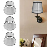 3pcs E14 Cloth Lamp Shade Excellent Light Transmission Chandelier Lamp Shade for Household