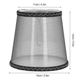 3pcs E14 Cloth Lamp Shade Excellent Light Transmission Chandelier Lamp Shade for Household