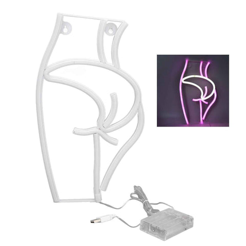 Neon Light Female Model Interesting Shape Dual Power Supply Easy Carry LED Night Light for Bar KTVPink Light In Australia - Darrahopens