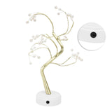 Tabletop Bonsai Tree Lamp Adjustable Safe Use Stable Night Light with Copper Wire USB Cable for Home Christmas Office36L Pearl Warm Light In Australia - Darrahopens