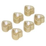 6PCS Heart Candle Light Heart Shaped Design Environmental Fine Workmanship LED Candle Light