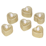 6PCS Heart Candle Light Heart Shaped Design Environmental Fine Workmanship LED Candle Light