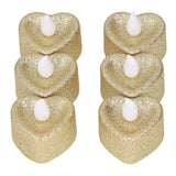 6PCS Heart Candle Light Heart Shaped Design Environmental Fine Workmanship LED Candle Light