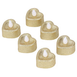 6PCS Heart Candle Light Heart Shaped Design Environmental Fine Workmanship LED Candle Light