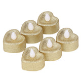 6PCS Heart Candle Light Heart Shaped Design Environmental Fine Workmanship LED Candle Light