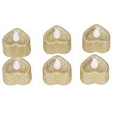 6PCS Heart Candle Light Heart Shaped Design Environmental Fine Workmanship LED Candle Light