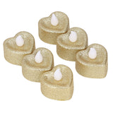 6PCS Heart Candle Light Heart Shaped Design Environmental Fine Workmanship LED Candle Light
