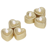 6PCS Heart Candle Light Heart Shaped Design Environmental Fine Workmanship LED Candle Light