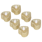 6PCS Heart Candle Light Heart Shaped Design Environmental Fine Workmanship LED Candle Light