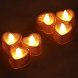 6PCS Heart Candle Light Heart Shaped Design Environmental Fine Workmanship LED Candle Light