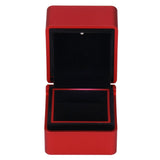 Velvet Ring Box LED Light Eco Friendly Safe Poisonless Elegant Design Romantic Ambience Engagement Ring BoxRed