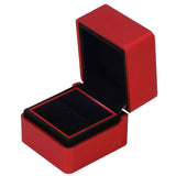 Velvet Ring Box LED Light Eco Friendly Safe Poisonless Elegant Design Romantic Ambience Engagement Ring BoxRed In Australia - Darrahopens