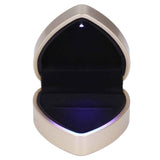 LED Rings Box Luxurious Elegant Frosted Treatment Soft Velour Good Texture Jewelry Gift Box for Engagement Wedding In Australia - Darrahopens