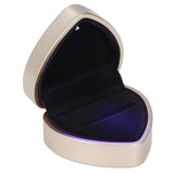 LED Rings Box Luxurious Elegant Frosted Treatment Soft Velour Good Texture Jewelry Gift Box for Engagement Wedding