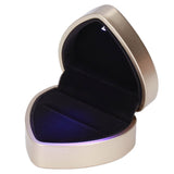 LED Rings Box Luxurious Elegant Frosted Treatment Soft Velour Good Texture Jewelry Gift Box for Engagement Wedding