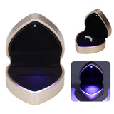 LED Rings Box Luxurious Elegant Frosted Treatment Soft Velour Good Texture Jewelry Gift Box for Engagement Wedding