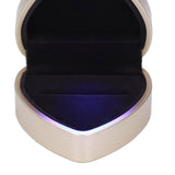 LED Rings Box Luxurious Elegant Frosted Treatment Soft Velour Good Texture Jewelry Gift Box for Engagement Wedding