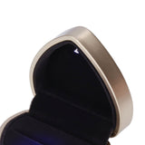 LED Rings Box Luxurious Elegant Frosted Treatment Soft Velour Good Texture Jewelry Gift Box for Engagement Wedding