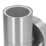 2Pcs GU10 Stainless Steel Outdoor Wall Sconce Waterproof LED Cylinder Up Down Wall Light for Yard Villas Living Rooms 220‑240VStainless Steel Color