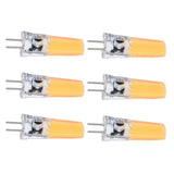 6PCS GY6.35 Bulb 5W COB Light Bulb 500lm Silicone Ceiling Lamp Bulb for Living RoomWarm White