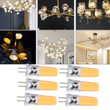 6PCS GY6.35 Bulb 5W COB Light Bulb 500lm Silicone Ceiling Lamp Bulb for Living RoomWarm White