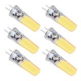 6PCS GY6.35 Bulb 5W COB Light Bulb 500lm Silicone Ceiling Lamp Bulb for Living RoomCold White