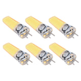 6PCS GY6.35 Bulb 5W COB Light Bulb 500lm Silicone Ceiling Lamp Bulb for Living RoomCold White