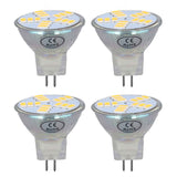 4Pcs MR11 LED Bulb 5W 500lm Bulb Replacement with 15 Beads Double Pin Base for Spotlight Landscape LampCold White