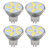 4Pcs MR11 LED Bulb 5W 500lm Bulb Replacement with 15 Beads Double Pin Base for Spotlight Landscape LampCold White