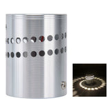 LED Aluminum Spiral Hole Wall Light Heat Resistance 3W Dimmable Spiral Lamp 90-100LM AC85‑265VPure White