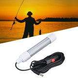Fishing Light 126 LED IP68 Waterproof 1000lm Submersible Night Fish Finder Lamp 13W AC12‑36VWarm Light